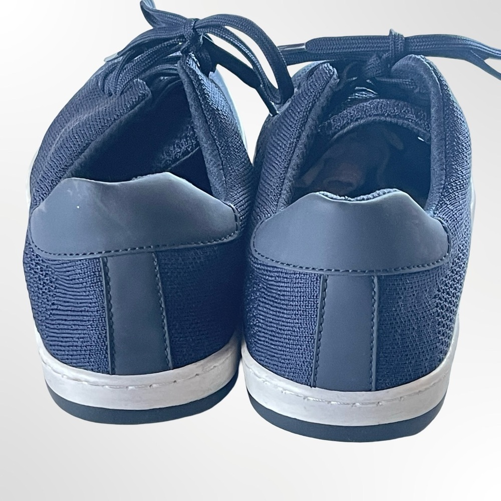Zara Men's Navy Knit Lace-Up Casual Sneakers - Picture 3 of 7